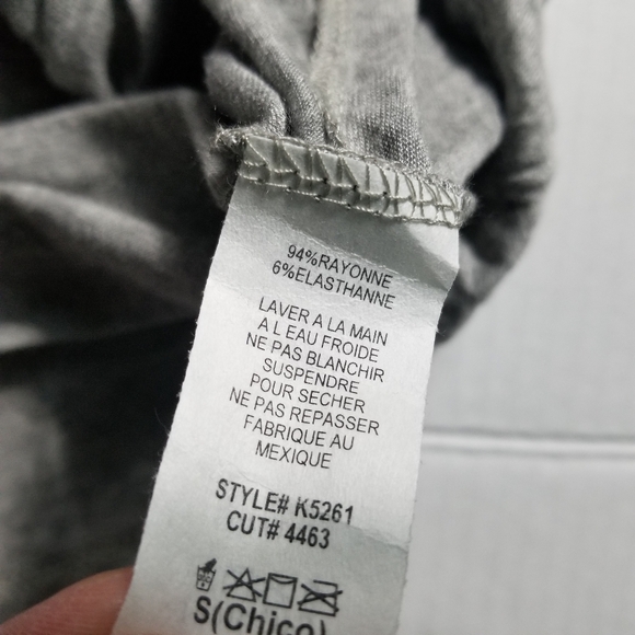 NWOT GINGER G WOMEN'S GRAY LONG SLEEVE BLOUSE SIZE SMALL - Picture 4 of 10